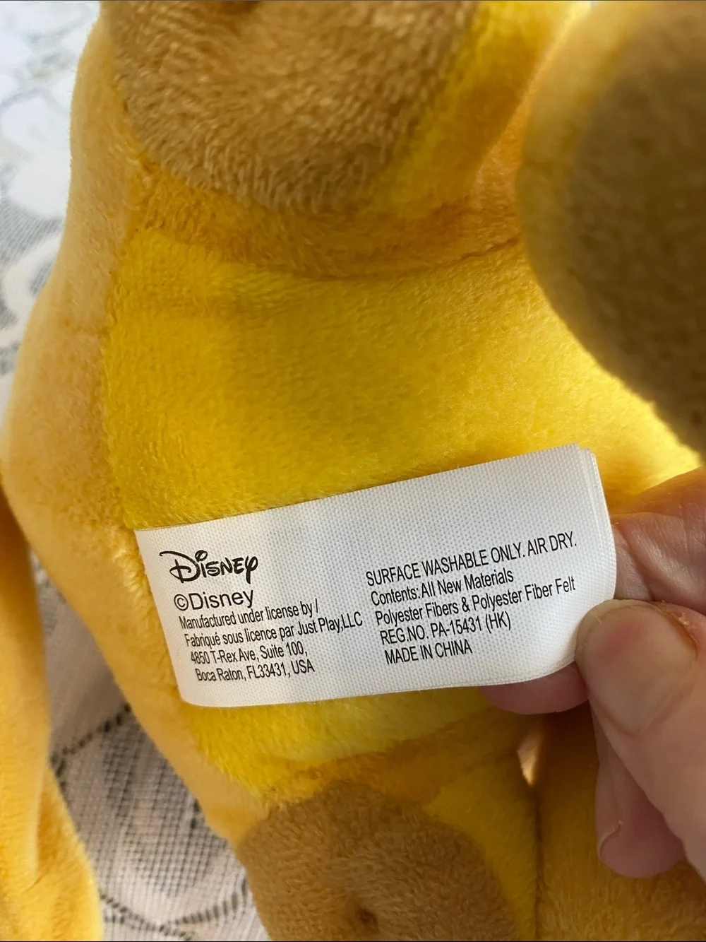 Disney Yellow Simba Plush Lion Cub with Pink Nose Cuddle and Play Time